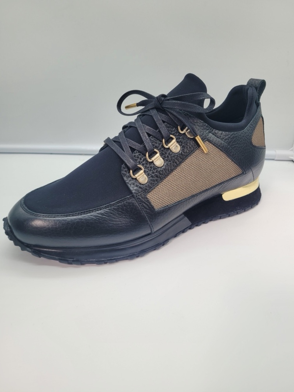Men's Black and Tan Athletic-Casual Sneaker